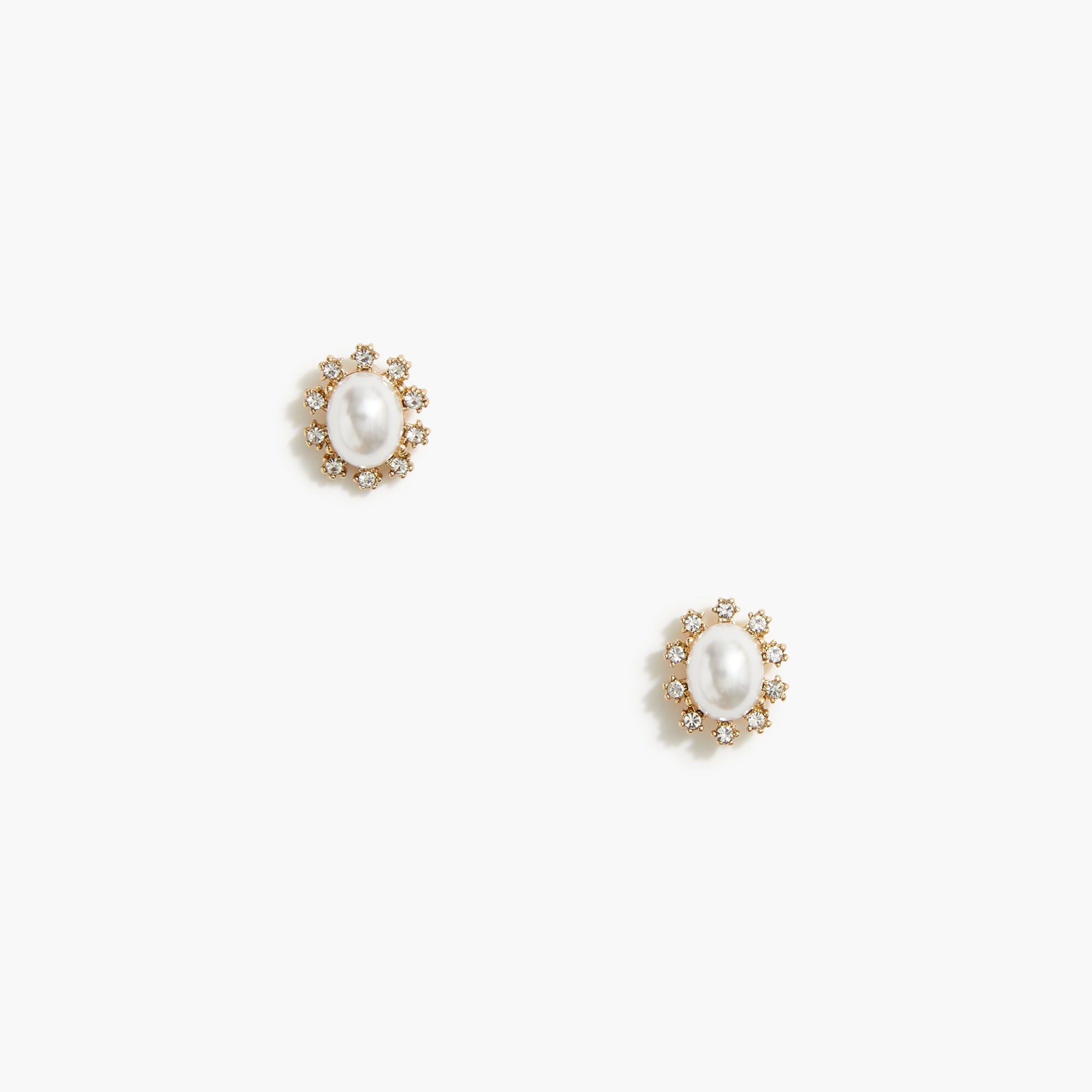Jcrew Crystal and pearl stud earrings