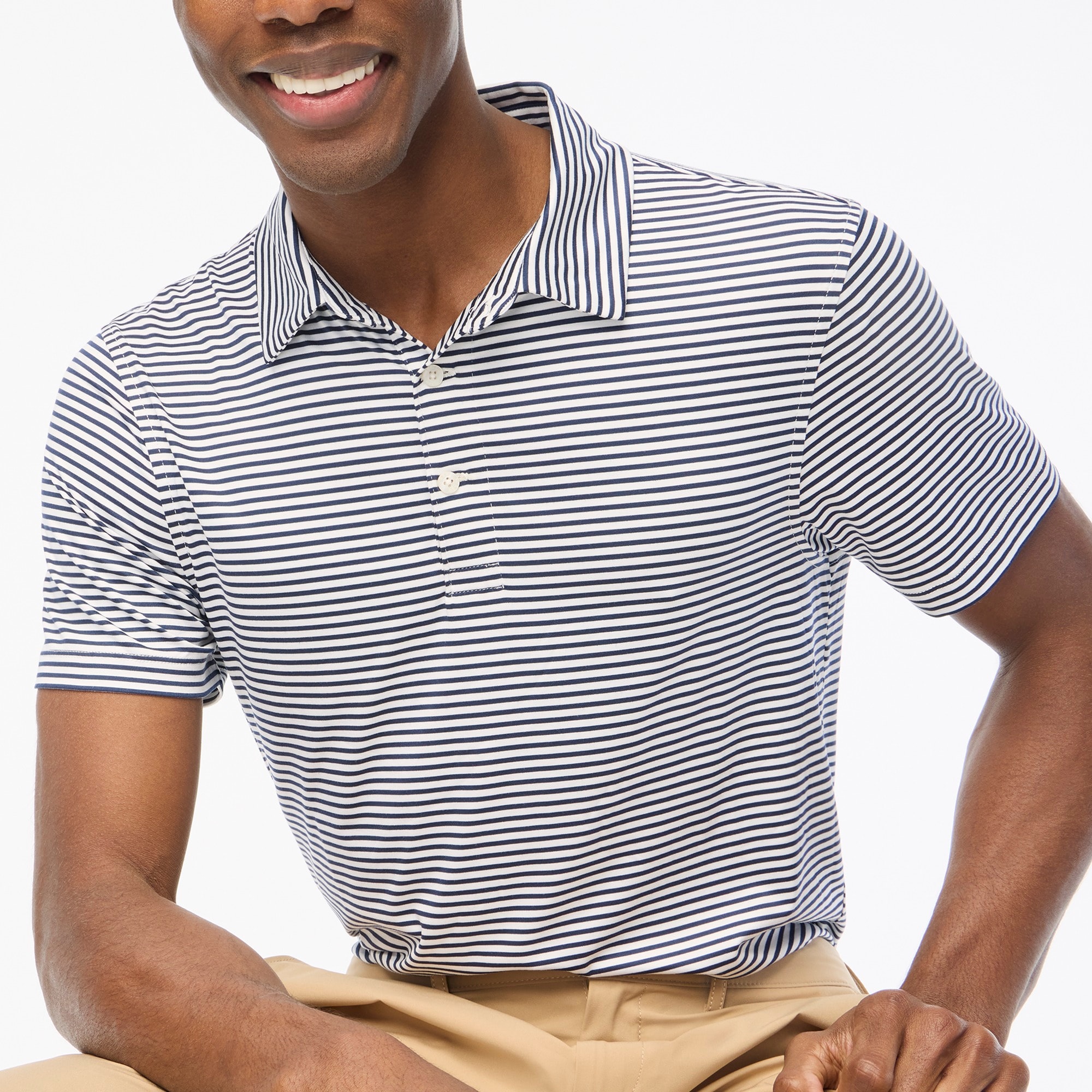 Jcrew Striped performance polo shirt