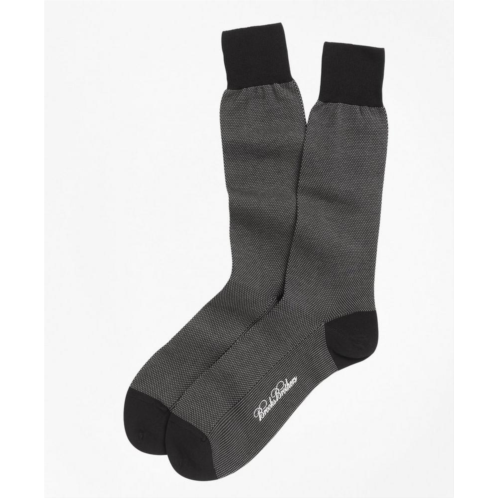 Brooksbrothers Cotton Birds Eye Crew Socks