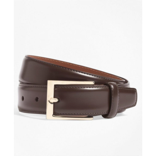 Brooksbrothers Gold Buckle Leather Dress Belt
