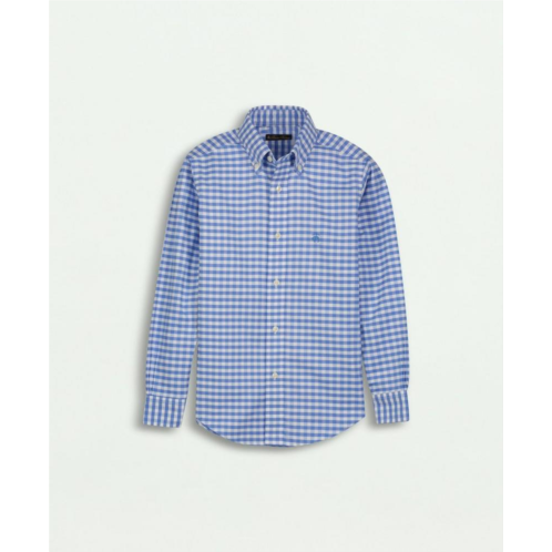 Brooksbrothers Boys Non-Iron Stretch Cotton Oxford Gingham Sport Shirt