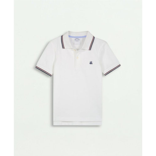Brooksbrothers Boys Tipped Pique Polo Shirt