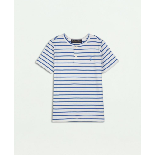 Brooksbrothers Boys Striped Henley T-Shirt