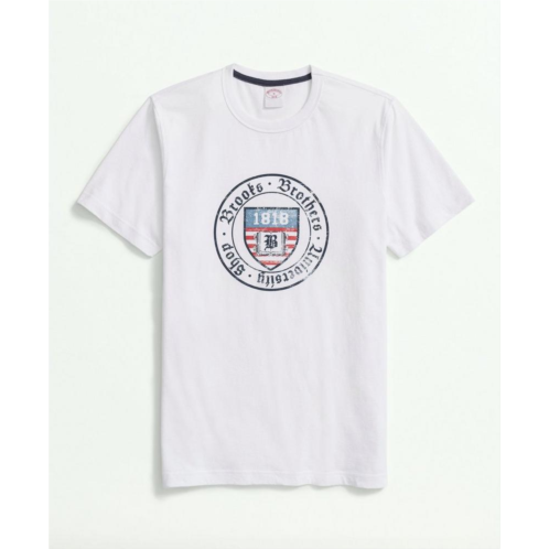 Brooksbrothers Cotton Graphic University Crest T-Shirt