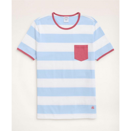 Brooksbrothers Cotton Striped Pocket T-Shirt