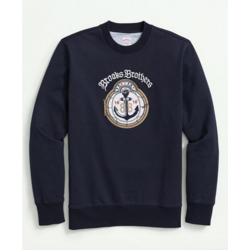 Brooksbrothers Vintage-Inspired Emblem Sweatshirt in French Terry Cotton
