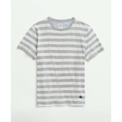 Brooksbrothers Striped T-Shirt in Linen-Cotton Blend