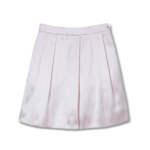 Brooksbrothers Girls Solid Silk Cotton Satin Skirt