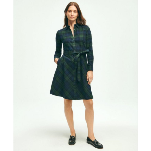 Brooksbrothers Brushed Cotton Flannel A-Line Shirt Dress