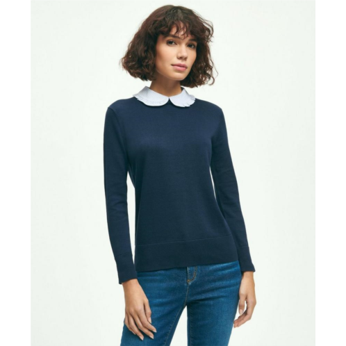 Brooksbrothers Cotton Removable Collar Sweater