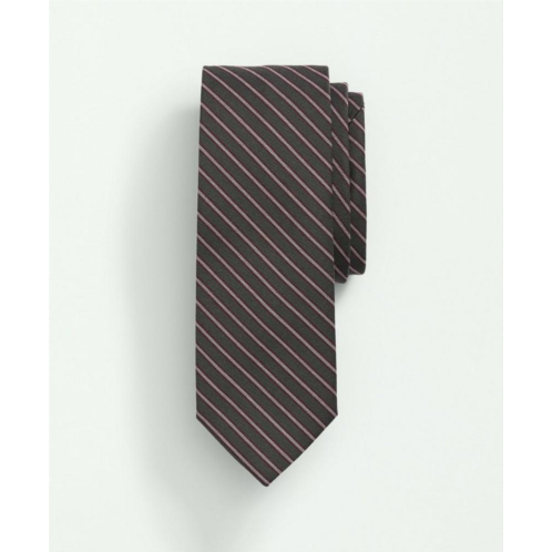 Brooksbrothers Wool Silk Mini Framed Striped Tie