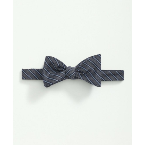 Brooksbrothers Wool Silk Mini Framed Striped Bow Tie