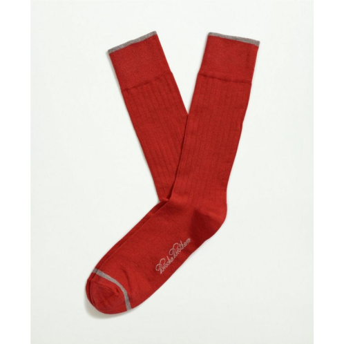 Brooksbrothers Solid Crew Socks