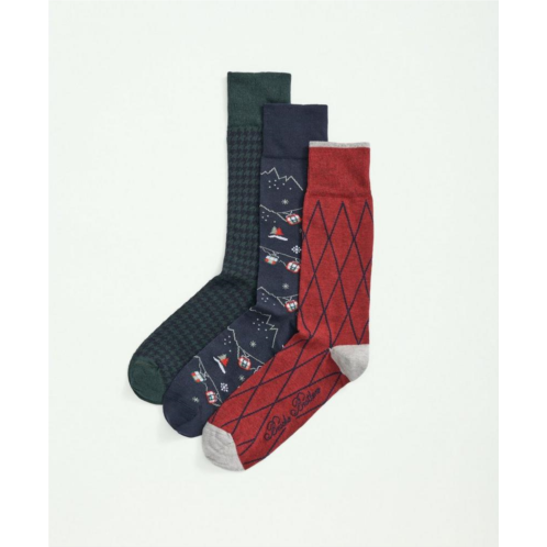 Brooksbrothers Stretch Cotton Holiday Novelty 3-Pack Gift Box