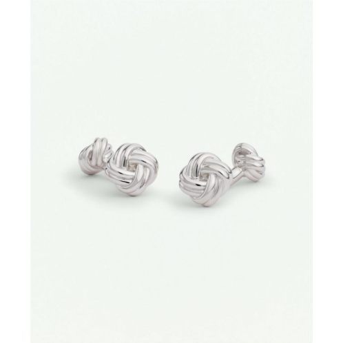 Brooksbrothers Sterling Silver Rhodium-Plated Knot Cufflinks
