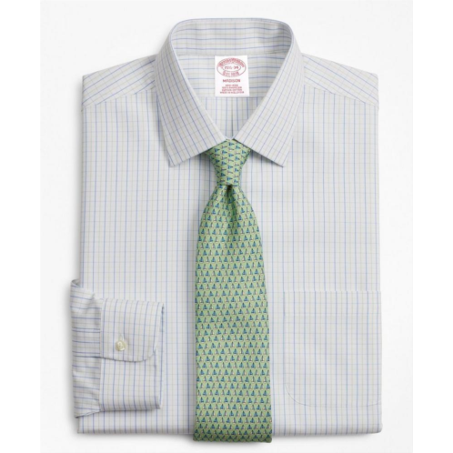 Brooksbrothers Madison Relaxed-Fit Dress Shirt, Non-Iron Grid Check