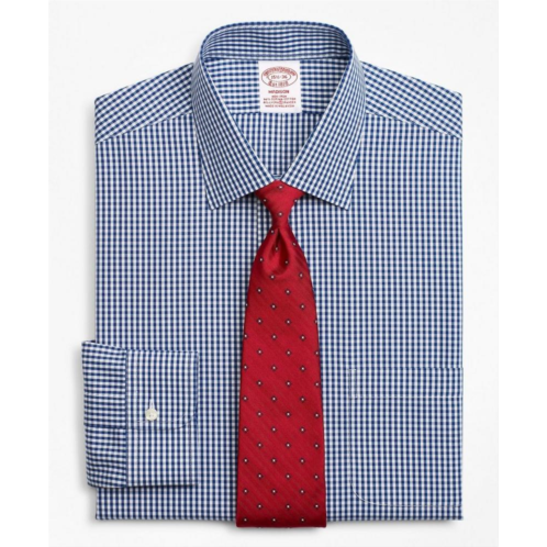 Brooksbrothers Stretch Madison Relaxed-Fit Dress Shirt, Non-Iron Gingham