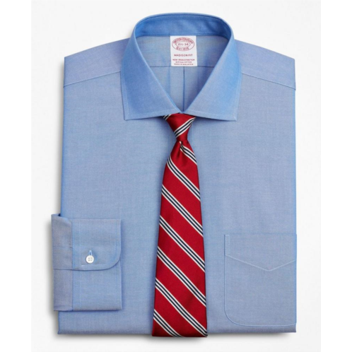Brooksbrothers Stretch Madison Relaxed-Fit Dress Shirt, Non-Iron Pinpoint English Collar
