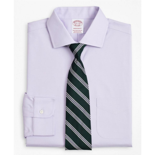 Brooksbrothers Stretch Madison Relaxed-Fit Dress Shirt, Non-Iron Pinpoint English Collar