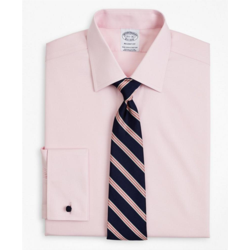 Brooksbrothers Stretch Regent Regular-Fit Dress Shirt, Non-Iron Pinpoint Ainsley Collar French Cuff Pinpoint