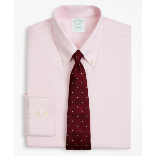 Brooksbrothers Stretch Milano Slim-Fit Dress Shirt, Non-Iron Twill Button-Down Collar