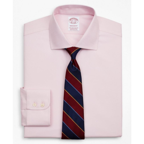 Brooksbrothers Stretch Madison Relaxed-Fit Dress Shirt, Non-Iron Royal Oxford English Collar