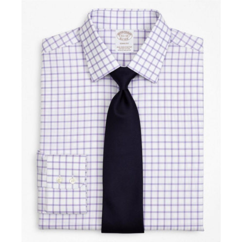 Brooksbrothers Stretch Soho Extra-Slim-Fit Dress Shirt, Non-Iron Twill Ainsley Collar Grid Check