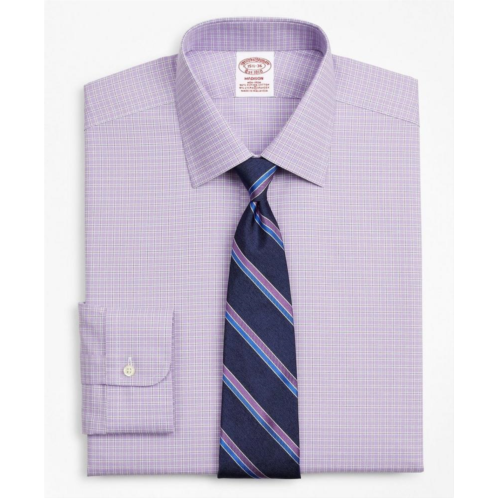 Brooksbrothers Stretch Madison Relaxed-Fit Dress Shirt, Non-Iron Royal Oxford Ainsley Collar Check