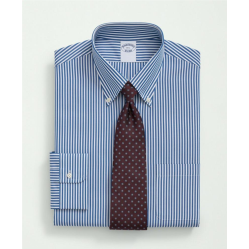 Brooksbrothers Supima Cotton Poplin Polo Button-Down Collar, Striped Dress Shirt