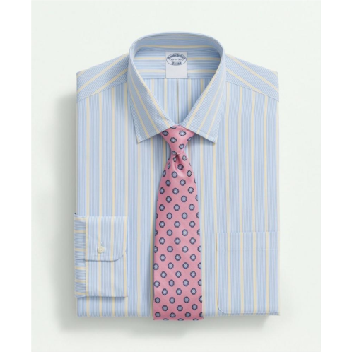 Brooksbrothers Supima Cotton Poplin Ainsley Collar, Multi-Stripe Dress Shirt