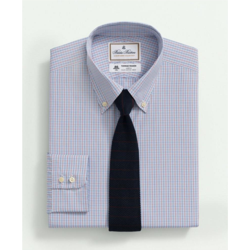 Brooks Brothers X Thomas Mason Cotton Poplin Button-Down Collar, Micro Checked Dress Shirt