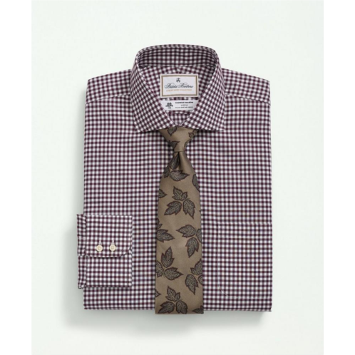 Brooks Brothers X Thomas Mason Cotton Twill Londoner Collar, Gingham Dress Shirt
