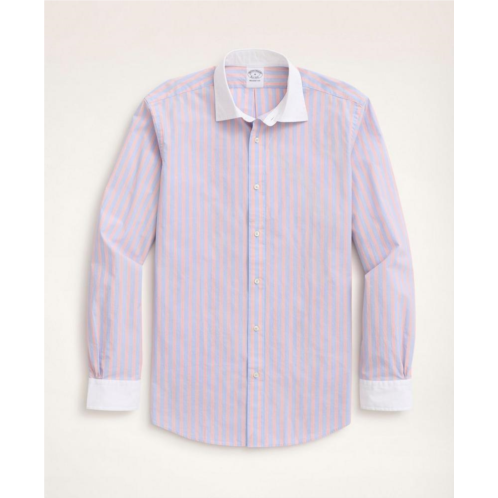 Brooksbrothers Regent Regular-Fit Sport Shirt, Poplin Contrast English Collar Stripe