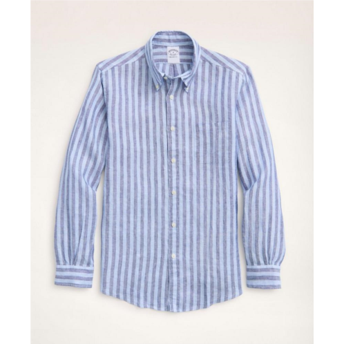 Brooksbrothers Regent Regular-Fit Sport Shirt, Irish Linen Wide Stripe