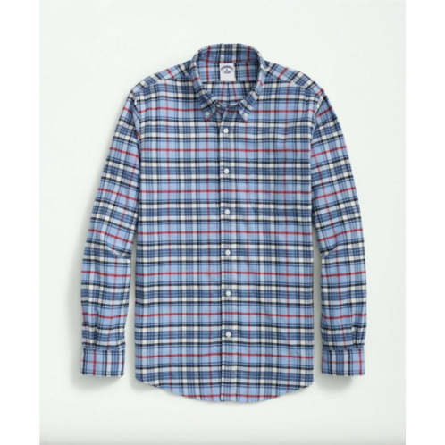 Brooksbrothers Portuguese Flannel Polo Button Down Collar, Plaid Shirt