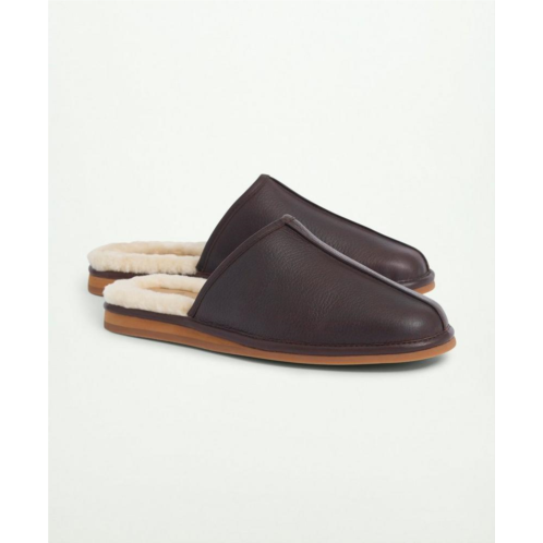 Brooksbrothers Vail Shearling Scuff Slipper