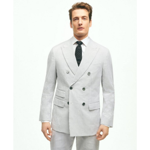 Brooksbrothers Regent Fit Stretch Cotton Seersucker Double-Breasted Suit Jacket