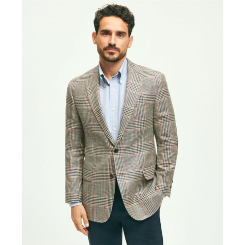 Brooksbrothers Madison Traditional-Fit Wool-Silk-Linen Check Hopsack Sport Coat