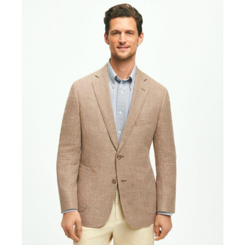 Brooksbrothers Classic Fit 1818 Houndstooth Sport Coat In Linen-Wool Blend