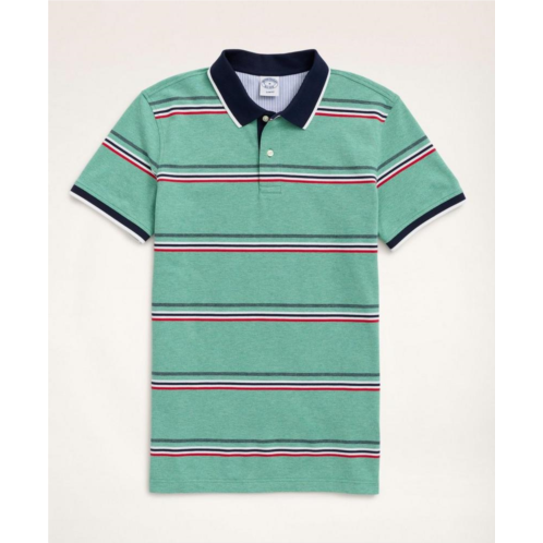 Brooksbrothers Slim-Fit Stretch Cotton Striped Polo Shirt