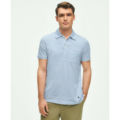 Brooksbrothers Vintage Washed Cotton Feeder Stripe Polo Shirt