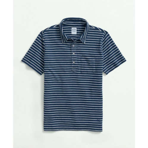 Brooksbrothers Vintage Polo in Indigo-Washed Jersey Cotton