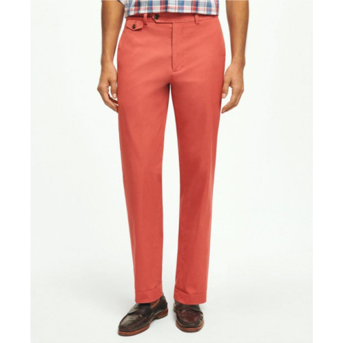 Brooksbrothers Regular Fit Cotton Canvas Poplin Chinos In Supima Cotton