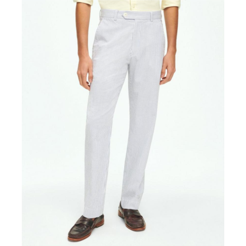 Brooksbrothers Regular Fit Cotton Seersucker Pants In Classic Stripe