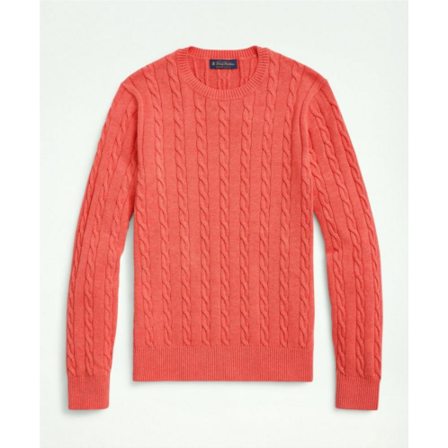 Brooksbrothers Supima Cotton Cable Crewneck Sweater