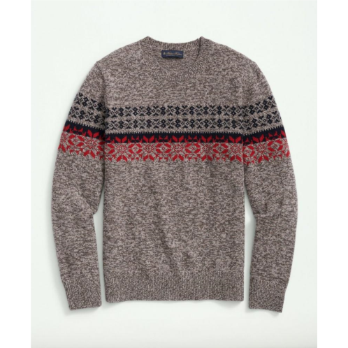 Brooksbrothers Merino Wool Intarsia Fair Isle Crewneck Sweater