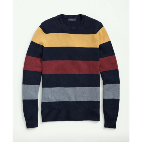 Brooksbrothers Cotton Crewneck Rugby Stripe Sweater
