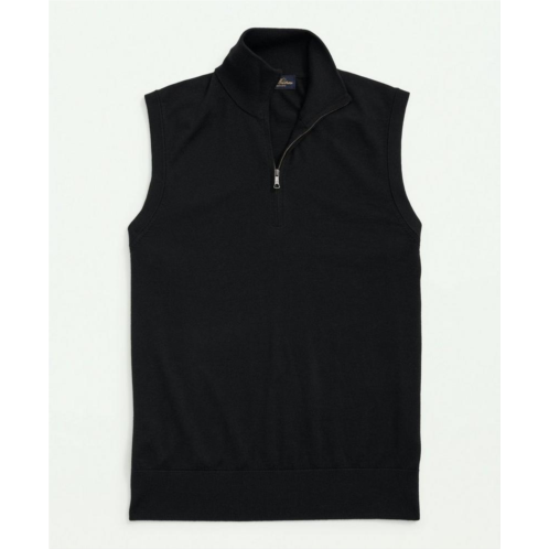 Brooksbrothers Fine Merino Wool Half-Zip Sweater Vest