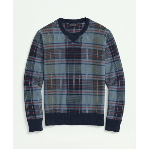 Brooksbrothers Madras Garment-Washed Cotton Sweater