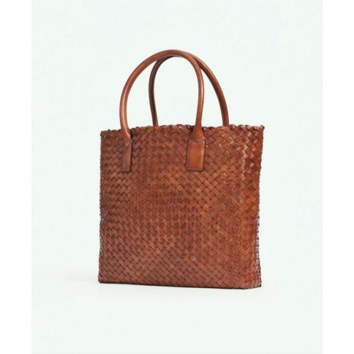 Brooksbrothers Woven Leather Tote Bag